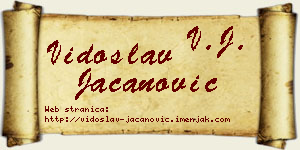Vidoslav Jacanović vizit kartica